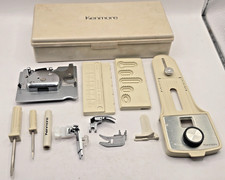Vintage Sears Kenmore Buttonholer Attachment Kit w/ Case Templates picture