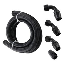 AN16 -16AN AN-16 Hose Fuel line with 90 degree AN fittings 45 degree 5 feet picture