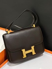 AUTH Hermès Constance 24 Ebene Box Calf Leather Crossbody Shoulder Bag* picture