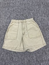 Vtg Pacific Beach Shorts Men Small Olive Green Baggy Loose Fit Elastic Waistband picture