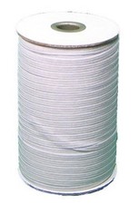 White Braided Elastic 1/4