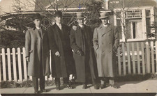 Lethbridge Alberta CN 4 Dressed Handsome Men Hats Gloves Cigars 1911 RPPC 347 picture