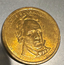 RARE Antique James Buchanan $1 Dollar Coin 1857-1861 - 2010 P - 15th President picture