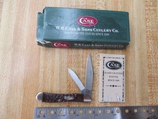 2000 Case XX Peanut Knife 6220 SS 2 Blades Jigged Scales W/Box NOS picture