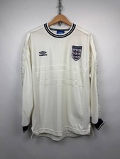 Vintage England 1999-2001 Home Long Sleeve Football Shirt Umbro Retro Jersey L picture