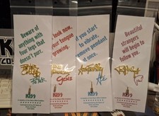 Kiss SIGNATURE Stick pins in Bags with Backer Cards Fan Made picture