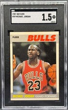 1987-88 Fleer Basketball - Michael Jordan #59 2nd Yr Graded SGC 1.5 FR CENTERED picture