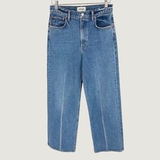 NEW Agolde Ren Hi-Rise Wide Leg Control Jeans 27 Impression Wash Cotton Cropped picture