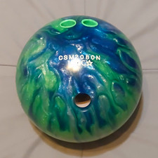 Brunswick T Zone 12 lb Green/Blue Polyester Ten-Pin Bowling Ball Drilled picture