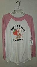 Torrid Strawberry Shortcake Classic Fit Ringer Baseball Tee White Plus 2X NWT picture