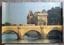 Vintage 1975-1985 CHRISTO The Pont Neuf Bridge, Paris Wrapped Poster picture