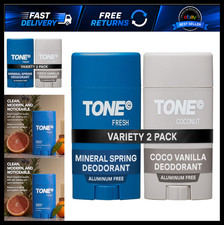 TONE Aluminum Free Deodorant for Men & Women, 2-Pack Variety, 2.65 oz, Fresh & picture
