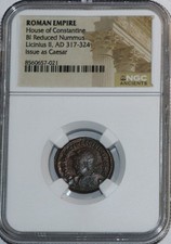 AUTHENTIC ROMAN EMPEROR LICINIUS II AD 317-324 COIN NGC CERTIFIED & COA #3451 picture