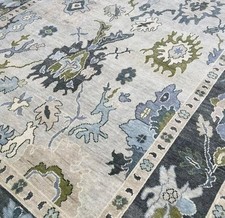 Hand Knotted Modern Oushak Rug for Living Room, Dining Room, Office Area Rug. picture