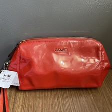 Coach Mad Pat Zip Tp Large Wristlet/Make Up Bag 49998 New With Tag picture