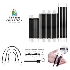 30PCS Rubber Tarp Straps Assorted Sizes with 150% Max Stretch, 100% EPDM Bung... picture