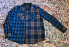 PENDLETON LIMITED EDITION WESTERN SNAP PLAID COWBOY SHIRT VIRGIN WOOL 2XL picture