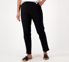 Liberare Women's Pants Sz L Denim & Co. Original Waist Side Pocket Black A600870 picture