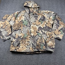 Vintage Cabelas Jacket Size XL Brown Advantage Camo DryPlus Hooded Hunting USA picture