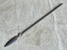 OLD VINTAGE HANDFORGED SOLID IRON THREE FILES SMOOTH MUGHAL PERIOD SPEAR & LANCE picture