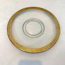 Vintage Tiffin Franciscan Minton Clear 9 3/4” Gold Encrusting Dinner Plate - EUC picture