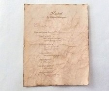Macbeth - Antiqued First Page Reproduction by William Shakespeare picture