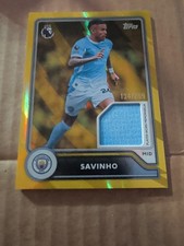 Savinho 2026-27 Topps Premier League Yellow Relic — Serial Numbered /299 Patch picture