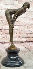 Chiparus Bronze Sculpture Art Deco Dancer Hot Cast Figurine Woman Figure Decoor picture