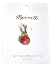 Madewell Semiprecious Ladybug Charm Antique Gold Red Brass Nickel Safe New picture