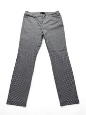 Cynthia Rowley Women's Pants Size 6 Black White Geometric Print Trousers picture