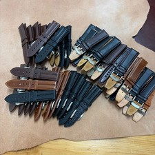WHOLESALE Lot 50pcs Padded Leather Watch Strap Band Size 22mm (056) picture