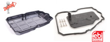 MERCEDES BENZ Auto Transmission Oil Pan+Filter+Gasket Set GENUINE+FEBI NEW picture