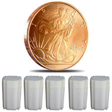(100) WALKING LIBERTY - 1 OZ COPPER ROUND - BULLION - LOT picture