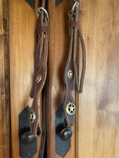 Weaver Texas Star Vintage Large Headstall. Custom Silver On Browband, 2nd One picture