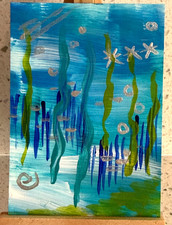 ACEO/ATC Original Acrylic Abstract Mini Painting 