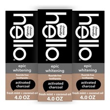 hello Epic Whitening Activated Charcoal Fluoride Free Toothpaste 3-Pack 4 oz picture