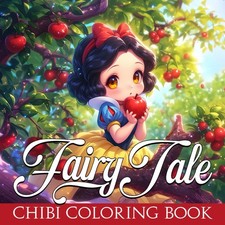 Chibi Fairy Tale Coloring Book: Amazing Kawaii Princess Coloring Pages and Cute picture