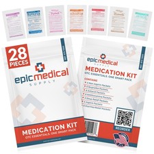 Epic Medical Supply First Aid Kit Medication Refill – 28-Count Unit Dose Packet picture