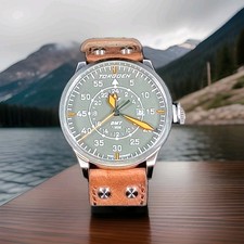 Torgoen T47 Jumbo Green Sapphire GMT Mens Watch - New picture