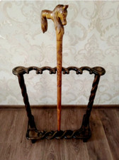 Antique New Designer Stick Wooden Stand Storage Rack Display for Walking Cane picture
