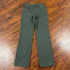 NYDJ Jeans Women 2 Green Straight Mid Rise Lift Tuck Stretch Marilyn 26x31 picture