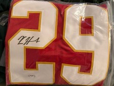 Autographed/Signed Kareem Hunt #27 Kansas City Red Football Jersey PSA/DNA COA picture
