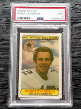1979 STOP N GO ROGER STAUBACH FOOTBALL CARD #12 ***PHENOMENAL CARD*** PSA 9 MINT picture