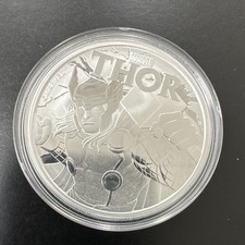 Marvel 2018 Tuvalu Thor $1 1oz .9999 Silver Coin Uncertified Ungraded picture