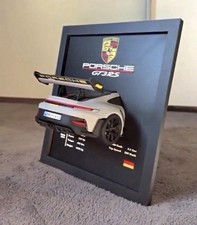 Porsche 911 GT3 RS 3D Shadow Box Wall Art Frame Decor Supercar Model Display  picture
