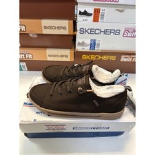 Skechers BOBS B Cute 2.0 Sneakers Women 8 Chocolate Brown Canvas Vegan 0765 picture