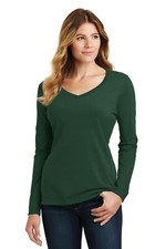 Port & Company LPC450VLS Womens Long Sleeve Fan Favorite V Neck Stylish T-Shirt picture