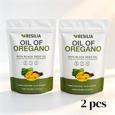 Resilia Oil of Oregano Black Seed Oil 6000mg Immune Gut Support 2 Pack 120 Caps picture