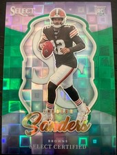 Panini 2025 Select Certified Green Prizm Shedeur Sanders RC #12 2/5 Browns picture