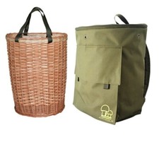 Forage Basket Rucksack Mushroom Picking Morels Wicker Bag Backpack Forager Gift picture